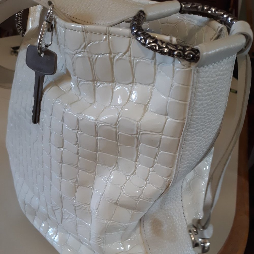 Brighton CHER White Patent Leather Bag - Picture 4 of 7